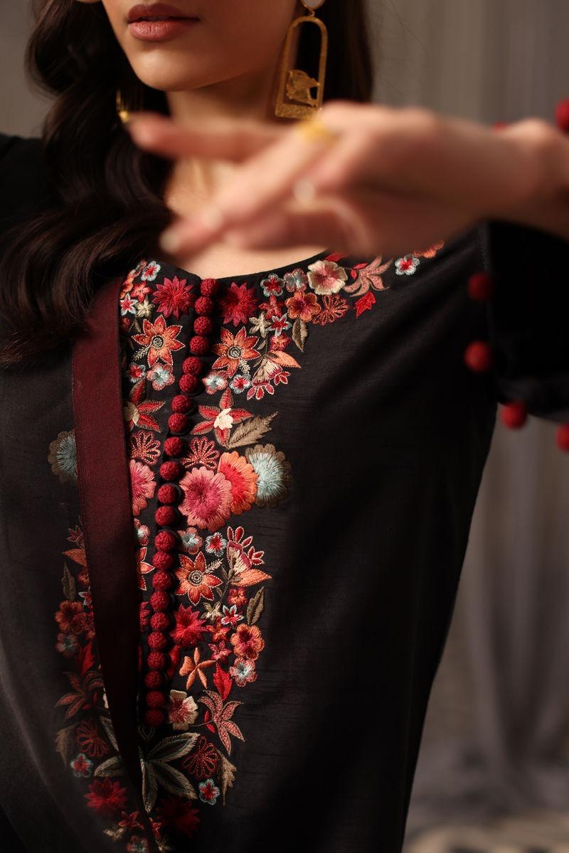 Inspired (Coco by Zara Shahjahan) – Liya Emb 3 Piece Shalwar Suit