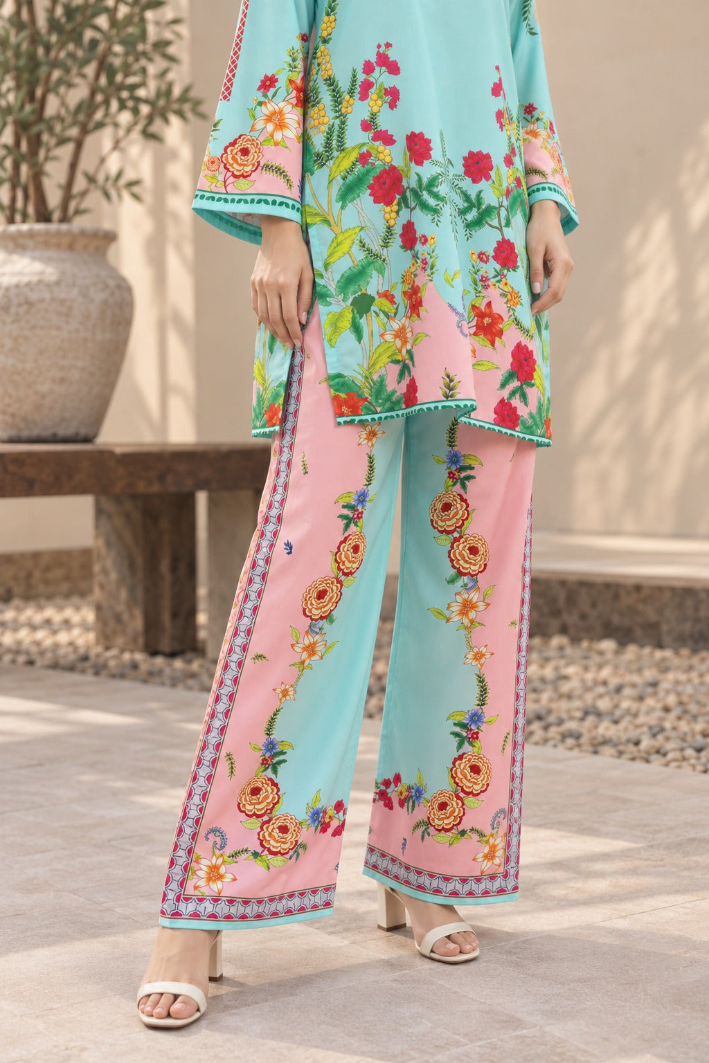 ETHNC INSPIRED — PREMIUM SUMMER SILK 2 PIECE SUIT 🌸 Feroze