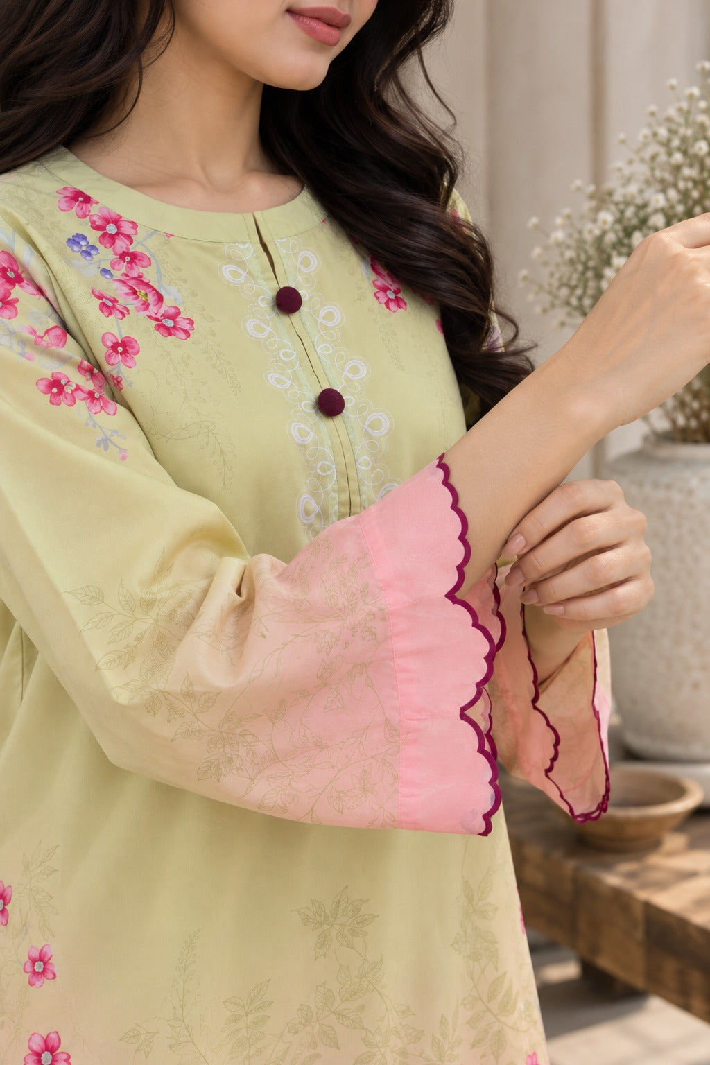 ETHNC INSPIRED — PREMIUM SUMMER SILK 2 PIECE SUIT 🌸 Pista
