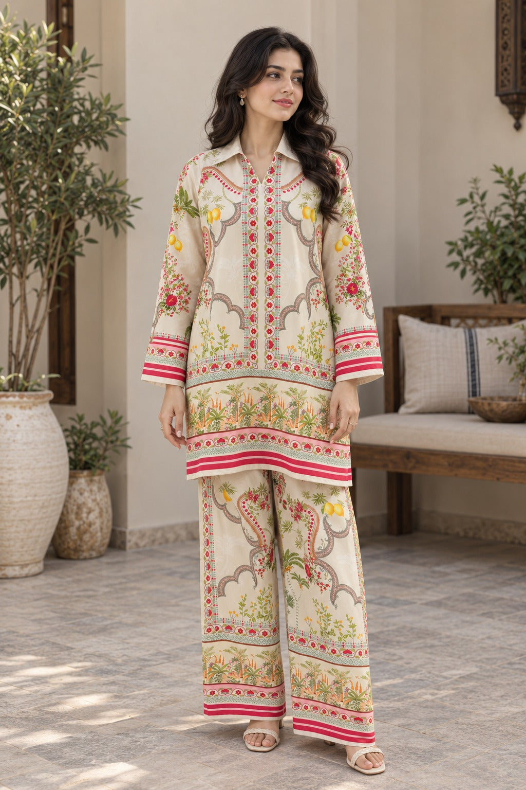 ETHNC INSPIRED — PREMIUM SUMMER SILK 2 PIECE SUIT 🌸  Foan