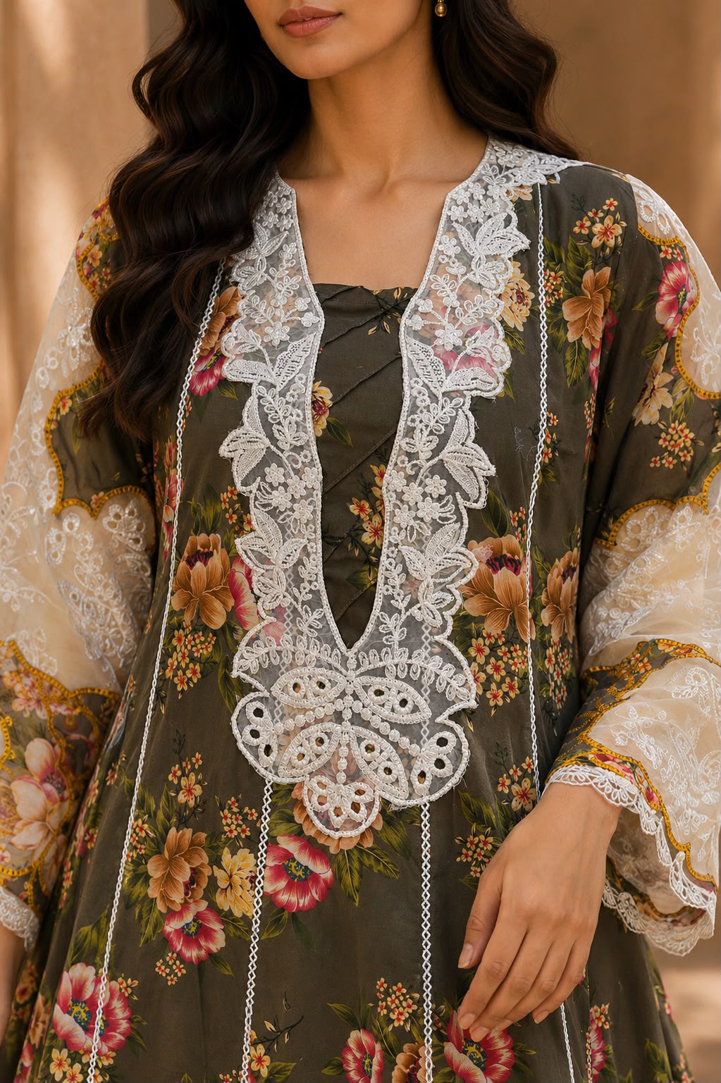 Aneela’s Inspired LUXURY LAWN FORMALS (Green)