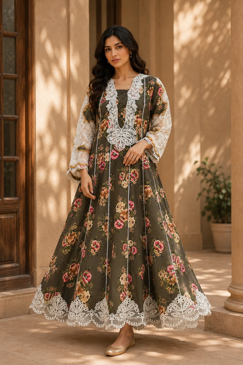 Aneela’s Inspired LUXURY LAWN FORMALS (Green)