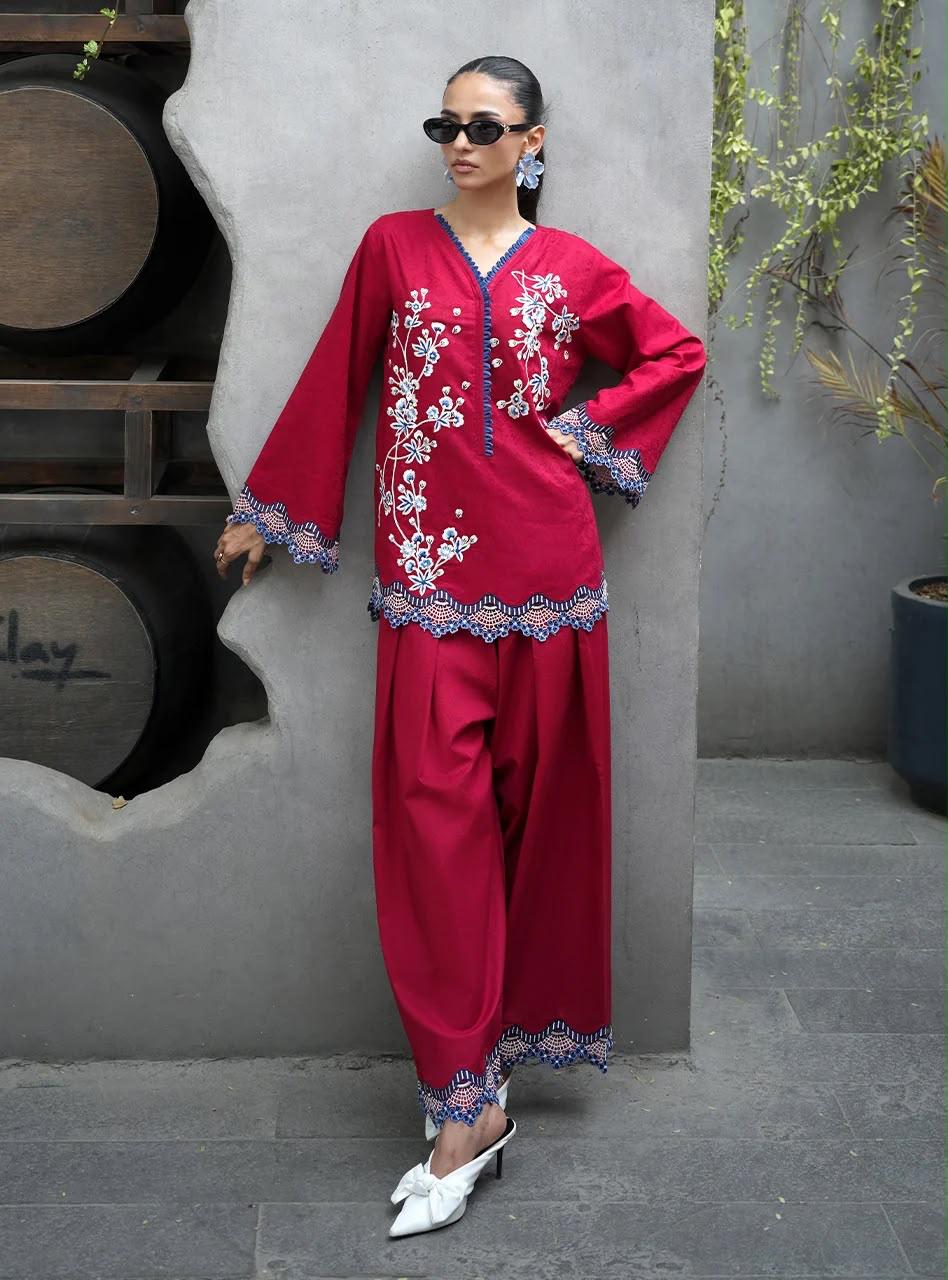 ZAINAB CHOTTANI INSPIRED CLEMENTINE 2 PIECE EMB SUIT