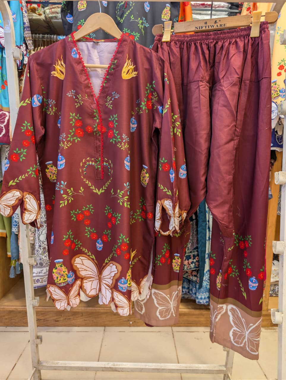 TARANG BY ETHNC INSPIRED SHALWAR SUIT (MAROON)