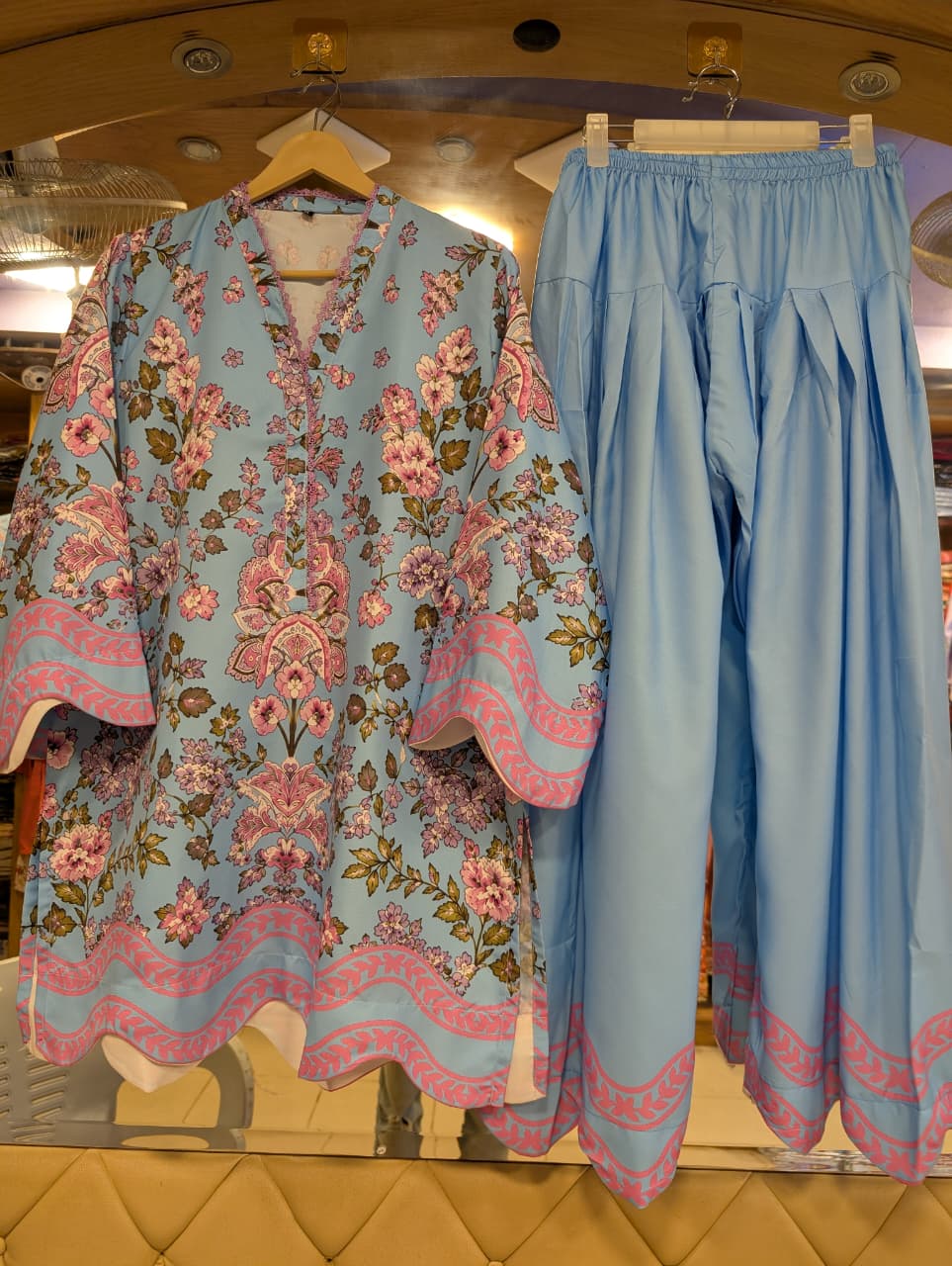 SKY BLUSH 2 PIECE SUIT (For Summers)