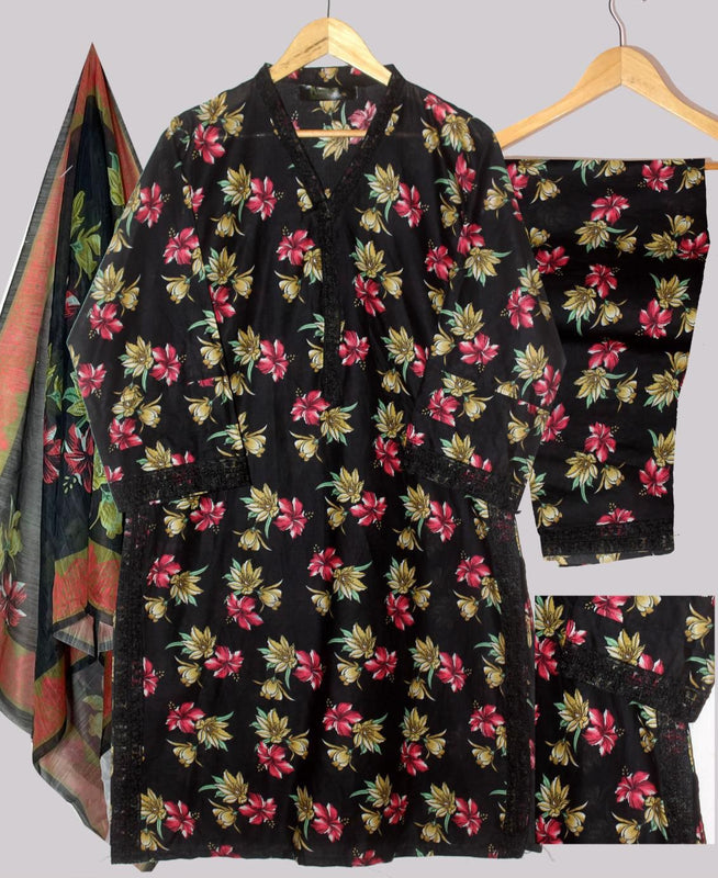 PREMIUM LAWN 3D PRINTED 3 PCS