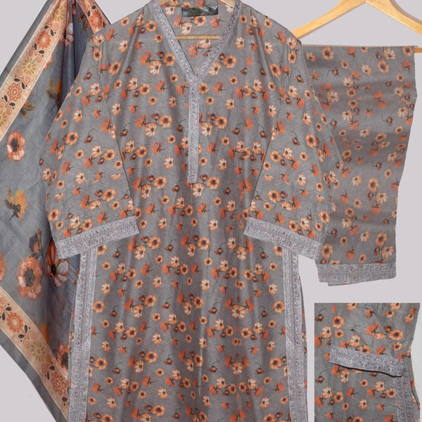 PREMIUM LAWN 3D PRINTED 3 PCS