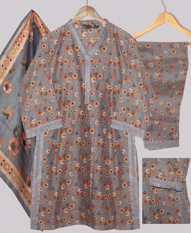 PREMIUM LAWN 3D PRINTED 3 PCS