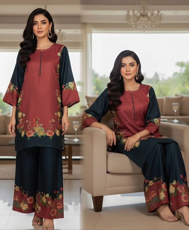 Fusion Premium PASHMINA/KHADDAR Co-Ords Set – PASHMINA WOOL (Winter Chapter Edition)