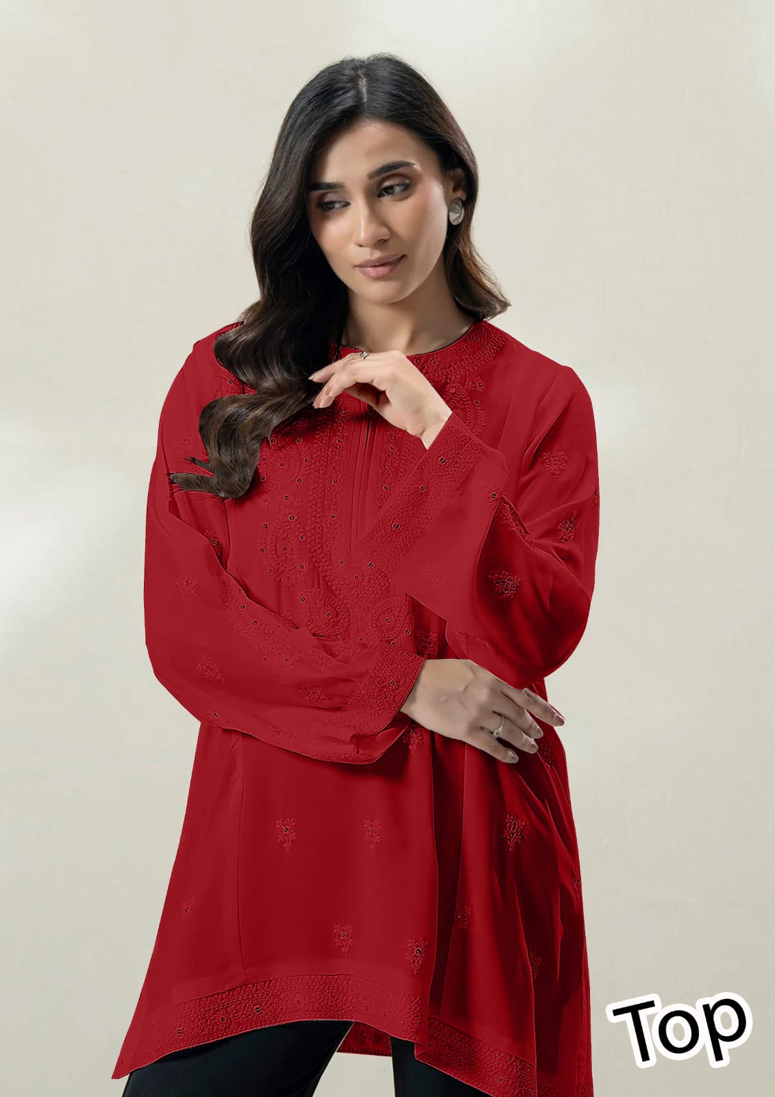 SEQUENCE TABKAR EMB KURTI/STITCHED TOP | Price 1649/- per shirt