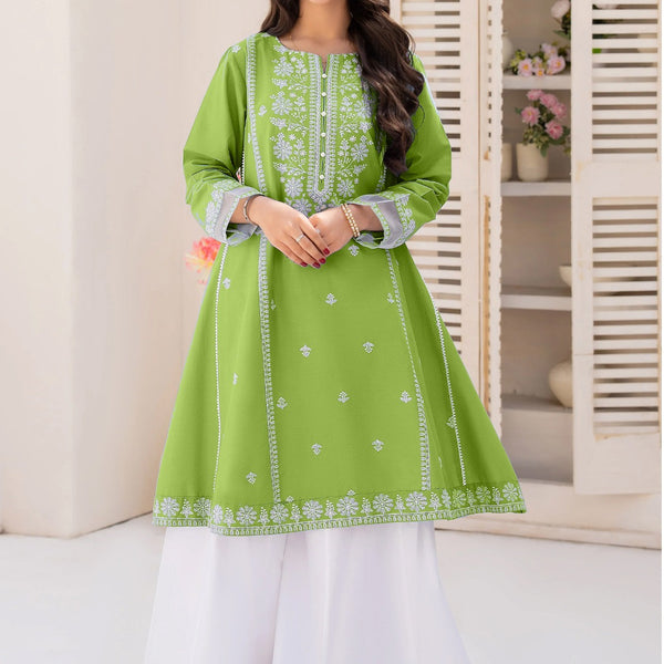 NAQSH by AMROHI EMB 2 PCS SUIT – FROCK STYLE (LAACHA PANTS)