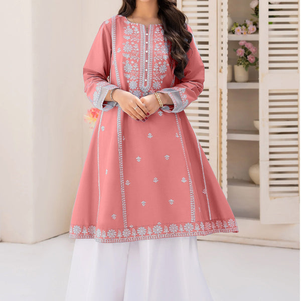 NAQSH by AMROHI EMB 2 PCS SUIT – FROCK STYLE (LAACHA PANTS)