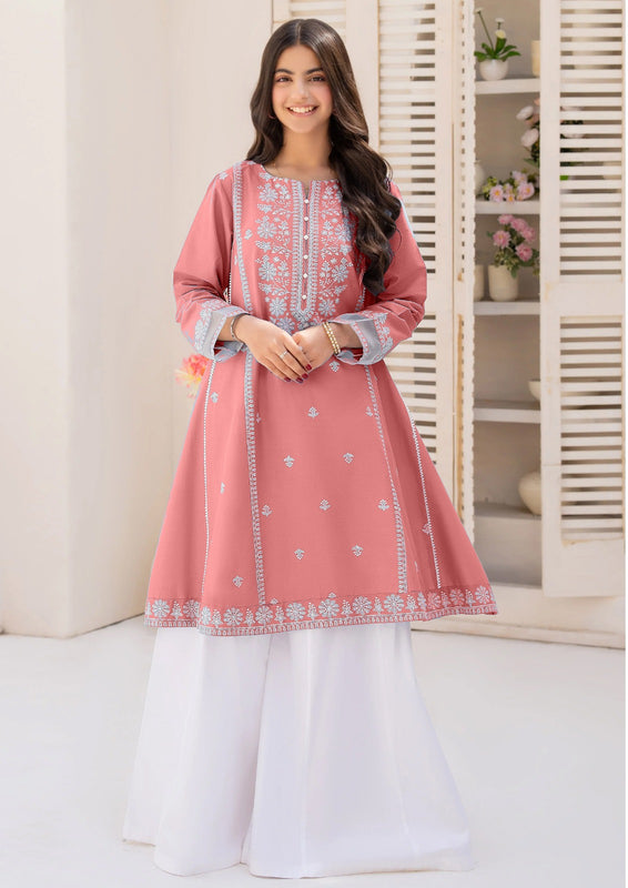 NAQSH by AMROHI EMB 2 PCS SUIT – FROCK STYLE (LAACHA PANTS)