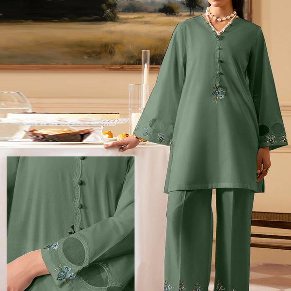 FANINO Embroidered 2-Piece Suit with Organza Sleeves ✨