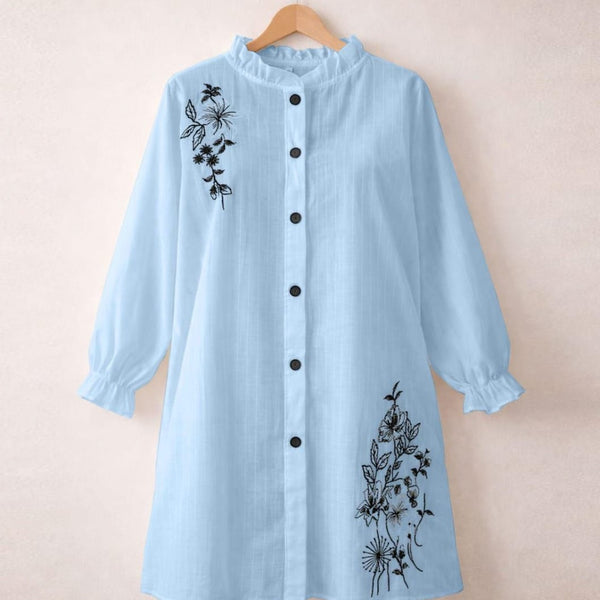 SANOKI Embroidered Front Open Top ✨