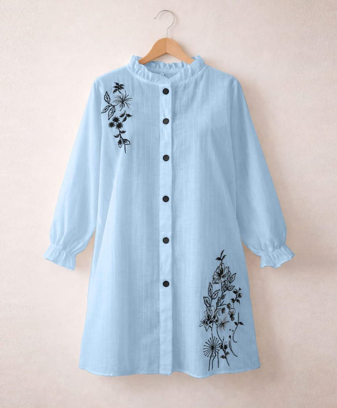 SANOKI Embroidered Front Open Top ✨