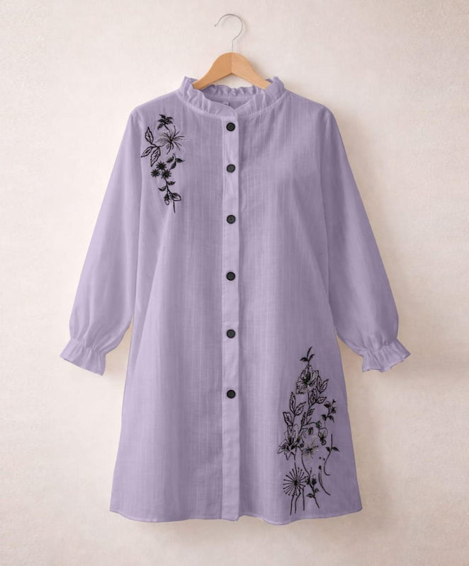 SANOKI Embroidered Front Open Top ✨