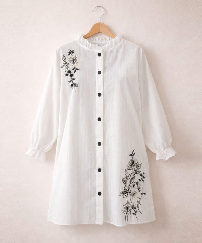 SANOKI Embroidered Front Open Top ✨