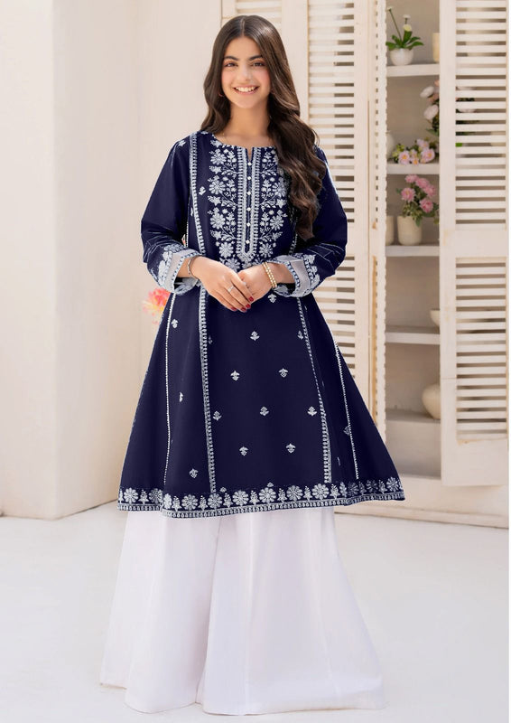 NAQSH by AMROHI EMB 2 PCS SUIT – FROCK STYLE (LAACHA PANTS)