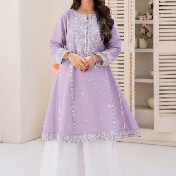 NAQSH by AMROHI EMB 2 PCS SUIT – FROCK STYLE (LAACHA PANTS)