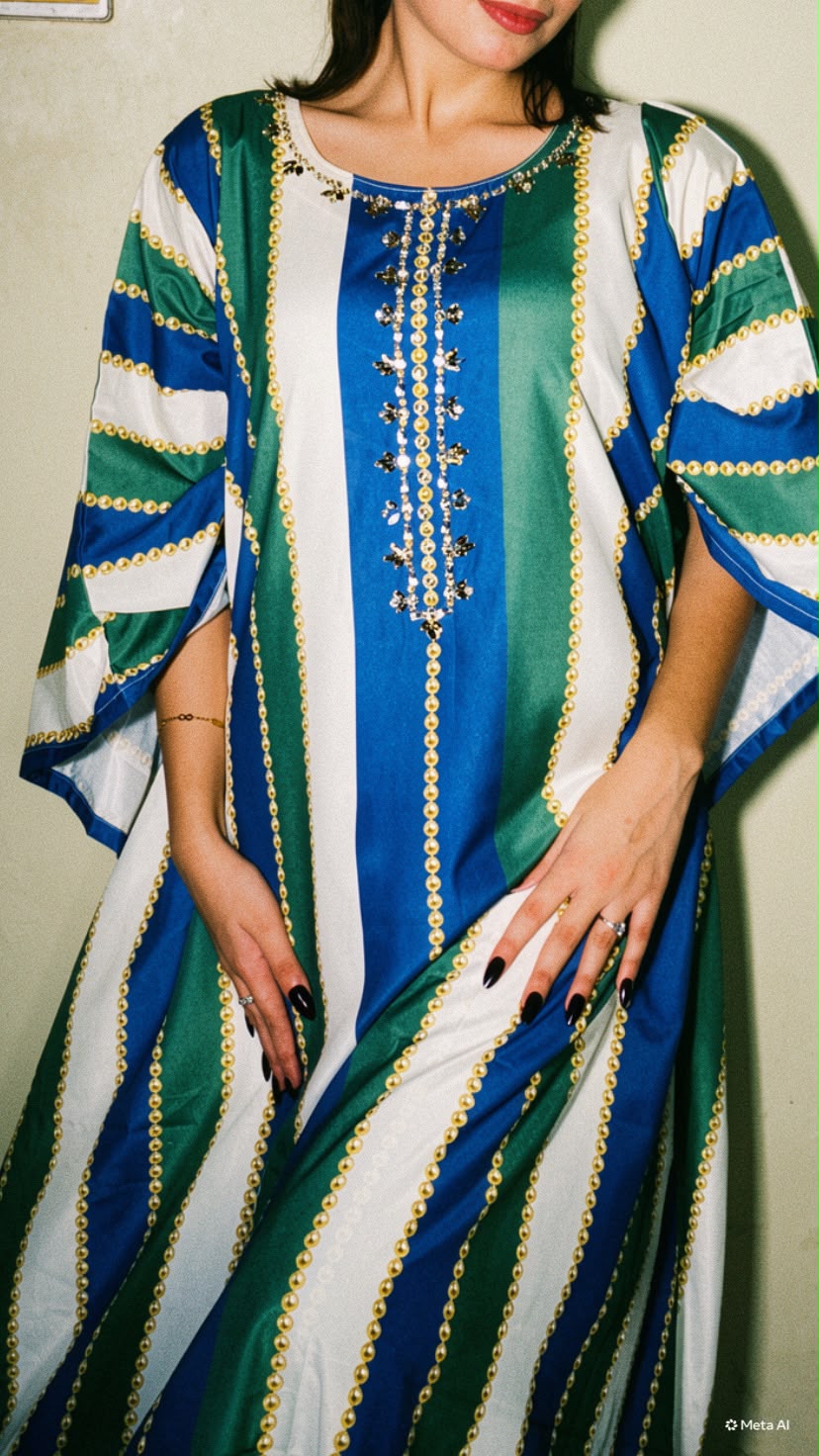 FUSION LONG PREMIUM NAYEL KAFTAN (HANDWORK)