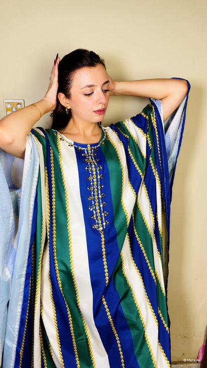 FUSION LONG PREMIUM NAYEL KAFTAN (HANDWORK)