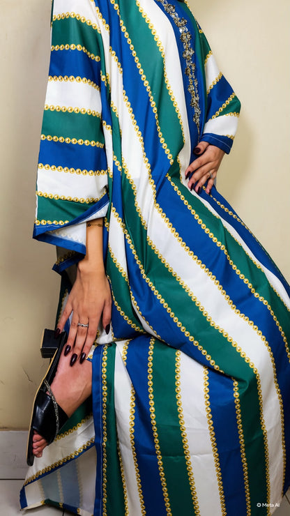 FUSION LONG PREMIUM NAYEL KAFTAN (HANDWORK)