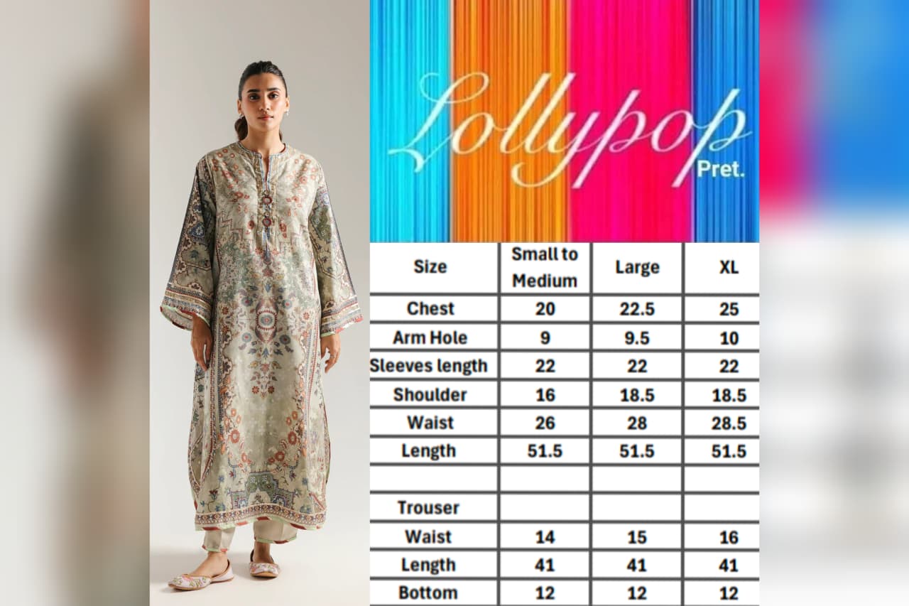 Lemon Icing Printed 2-Piece Suit (Gotta Lappa Handworked)– Long Shirt || PRICE 3499/- SL00249