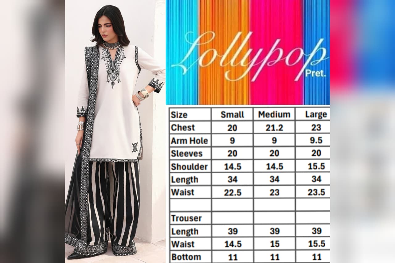 CHARIZMA INSPIRED & BLACK & WHITE EMBROIDERED 3-PIECE SUIT