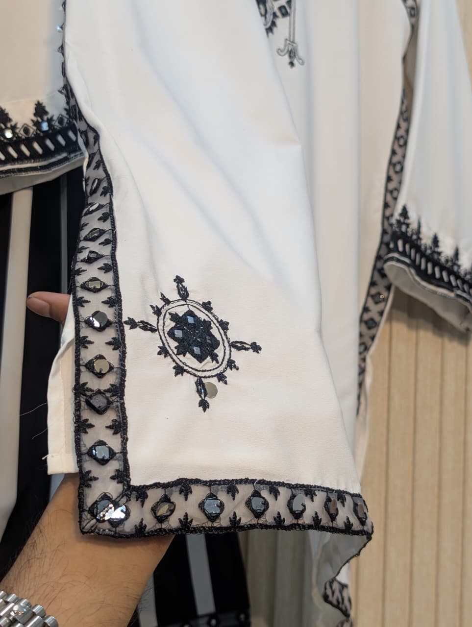 CHARIZMA INSPIRED & BLACK & WHITE EMBROIDERED 3-PIECE SUIT