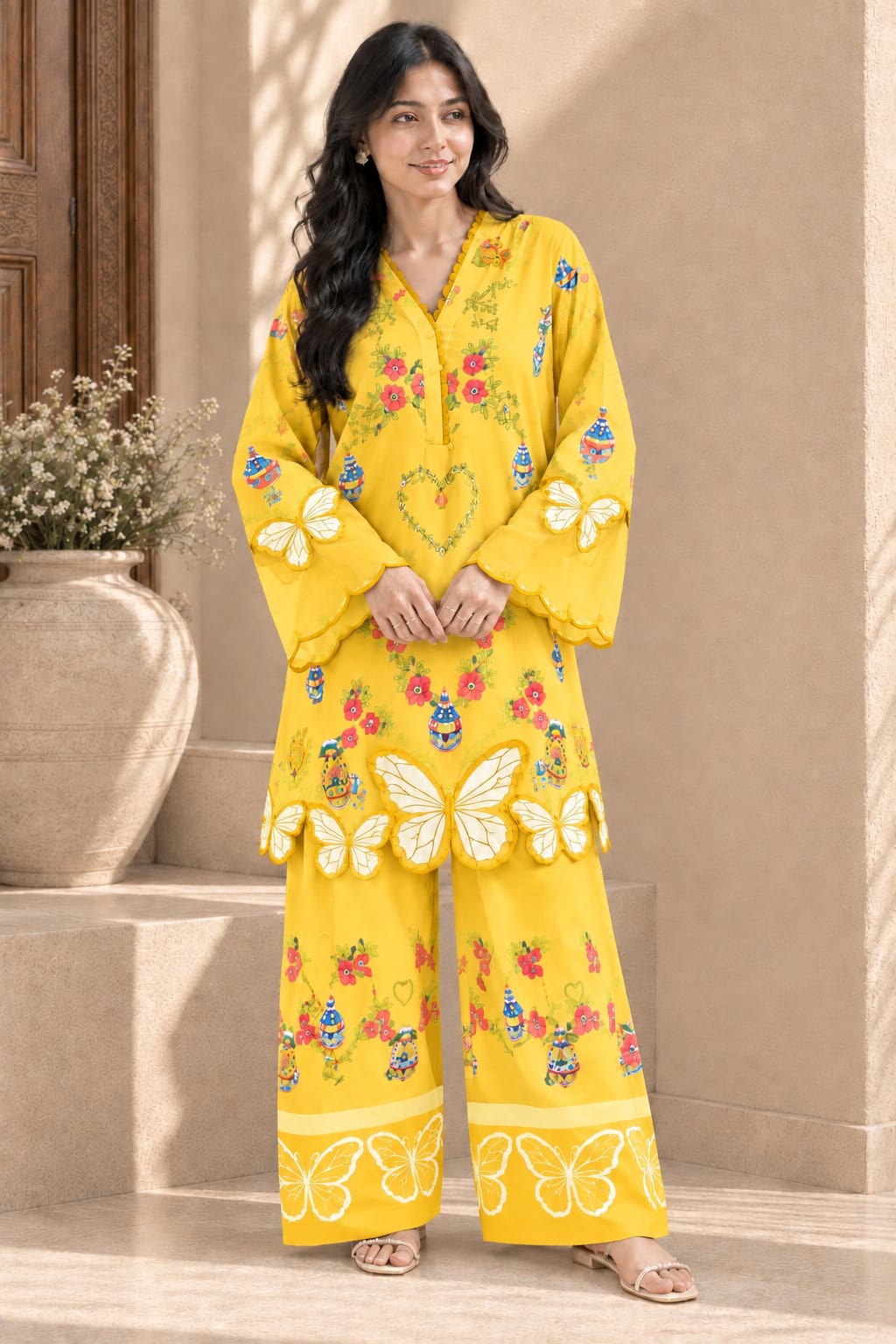 TARANG BY ETHNC INSPIRED SHALWAR SUIT (YELLOW)