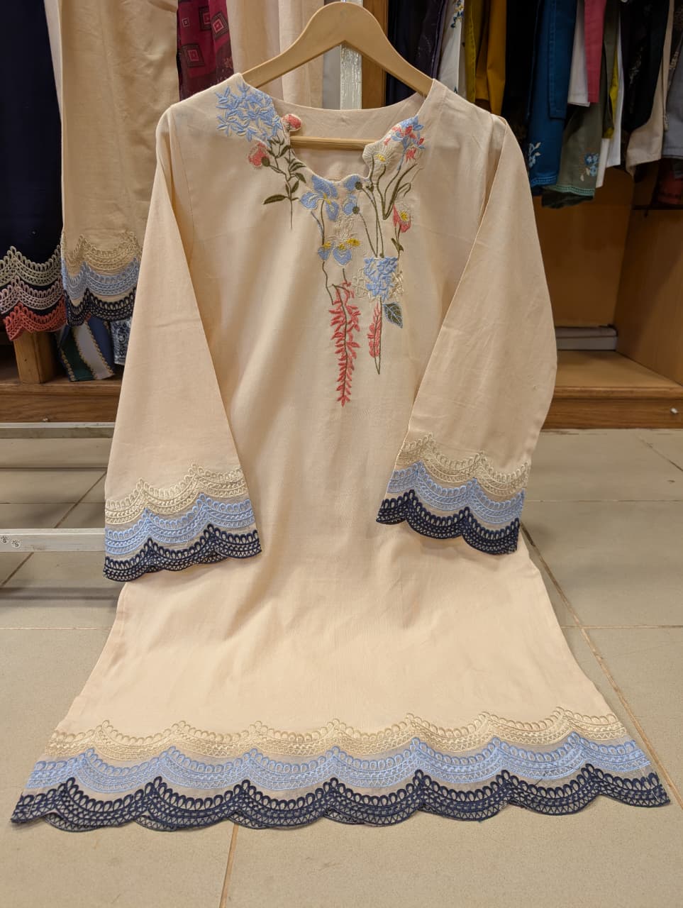 ZAINAB CHOTTANI INSPIRED FREESIA EMB 2 PIECE SUIT (SKIN)