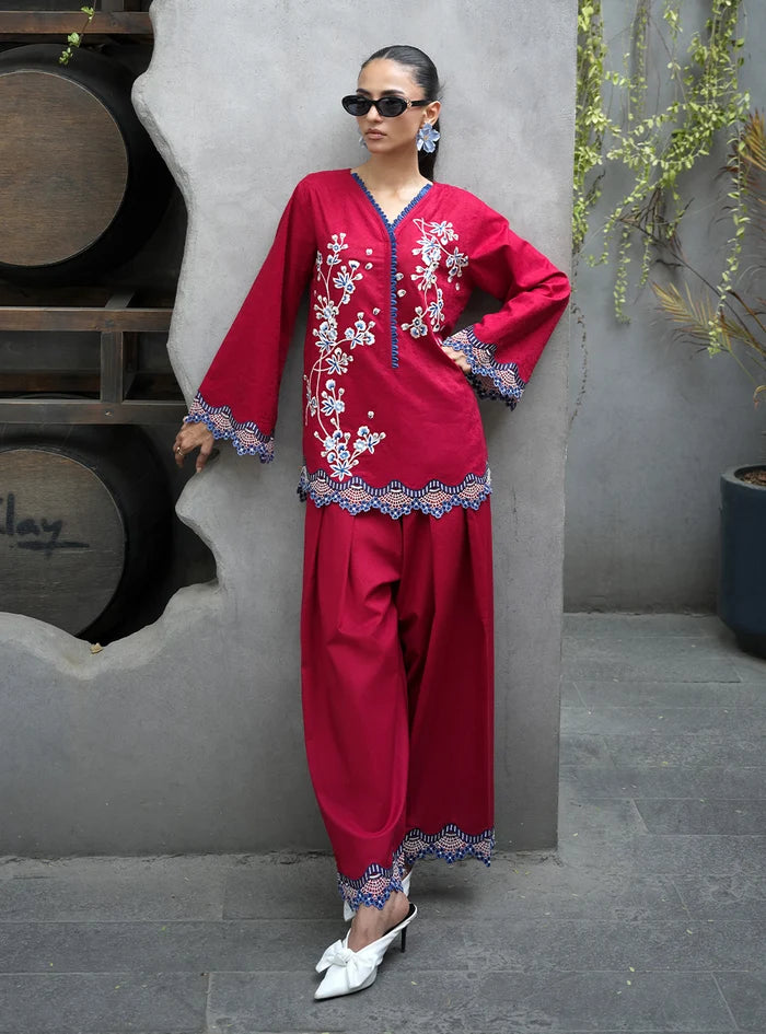 ZAINAB CHOTTANI INSPIRED CLEMENTINE 2 PIECE EMB SUIT