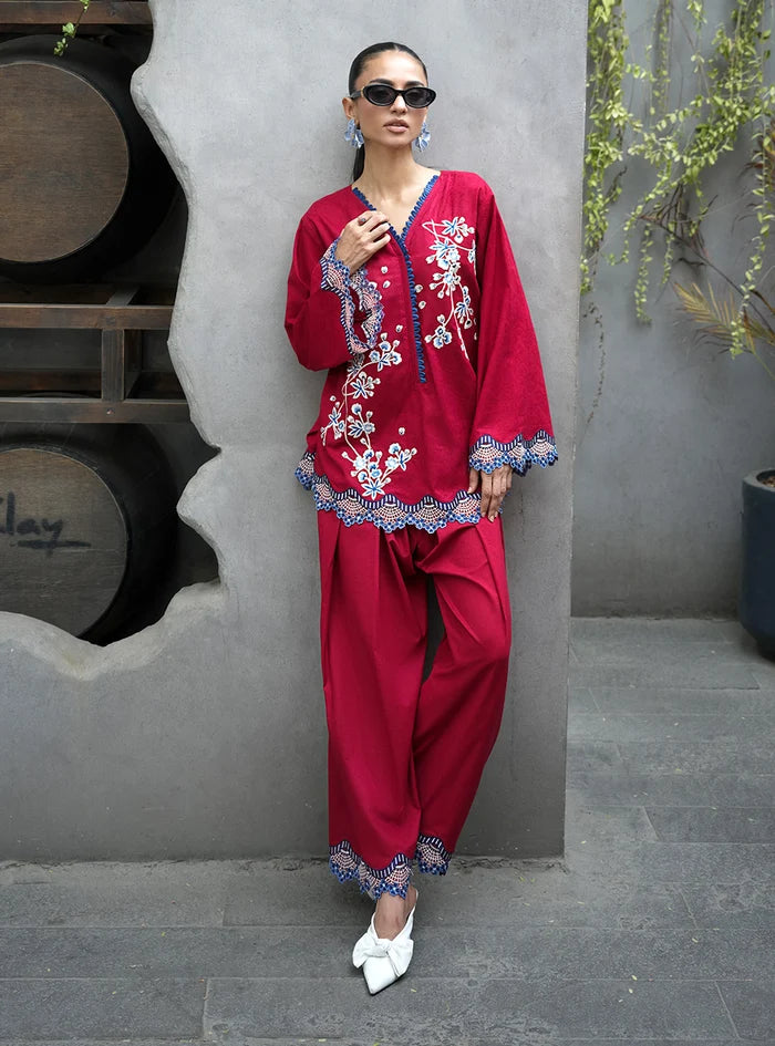 ZAINAB CHOTTANI INSPIRED CLEMENTINE 2 PIECE EMB SUIT